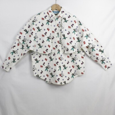 Copyright 1992 White Coat Western Design Shirt Size S Womens