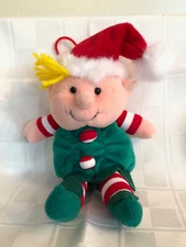 1997 STUFFINS, INC. 7" ELF PLUSH STUFFED CHRISTMAS TOY