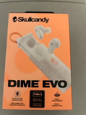 Brand New Skullcandy Dime Evo - Wireless Headphones White Free Ship