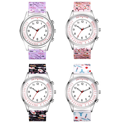 Waterproof Womens Nurse Doctor Easy to Read Silicone Analog