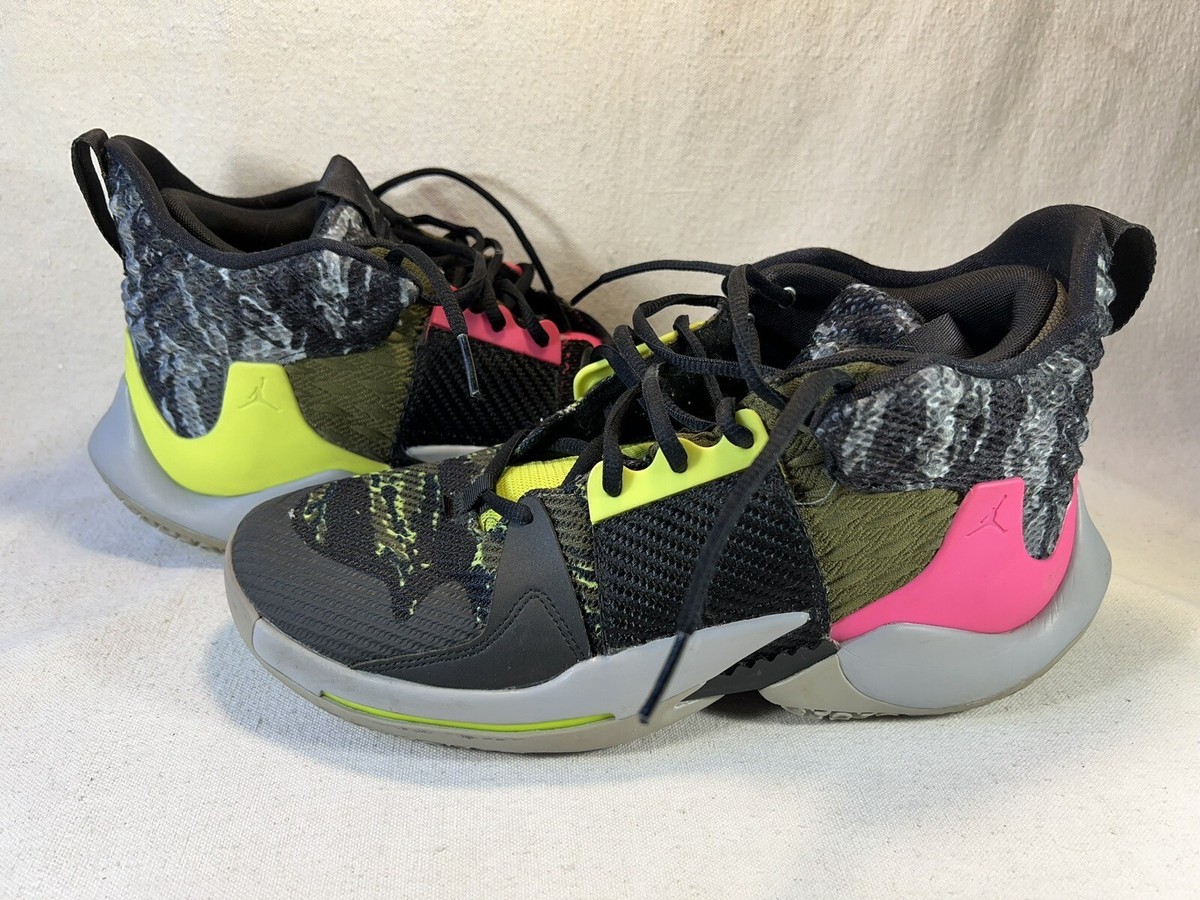 NIKE Jordan Brand Why Not Zero.2 IDC High Top Black Pink Yellow