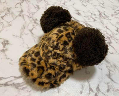 【Disney】US Disney Parks ミッキー レオパード柄 キャップ Mickey Mouse Fan Cap Leopard Pattern Black Ribbon Tokyo
