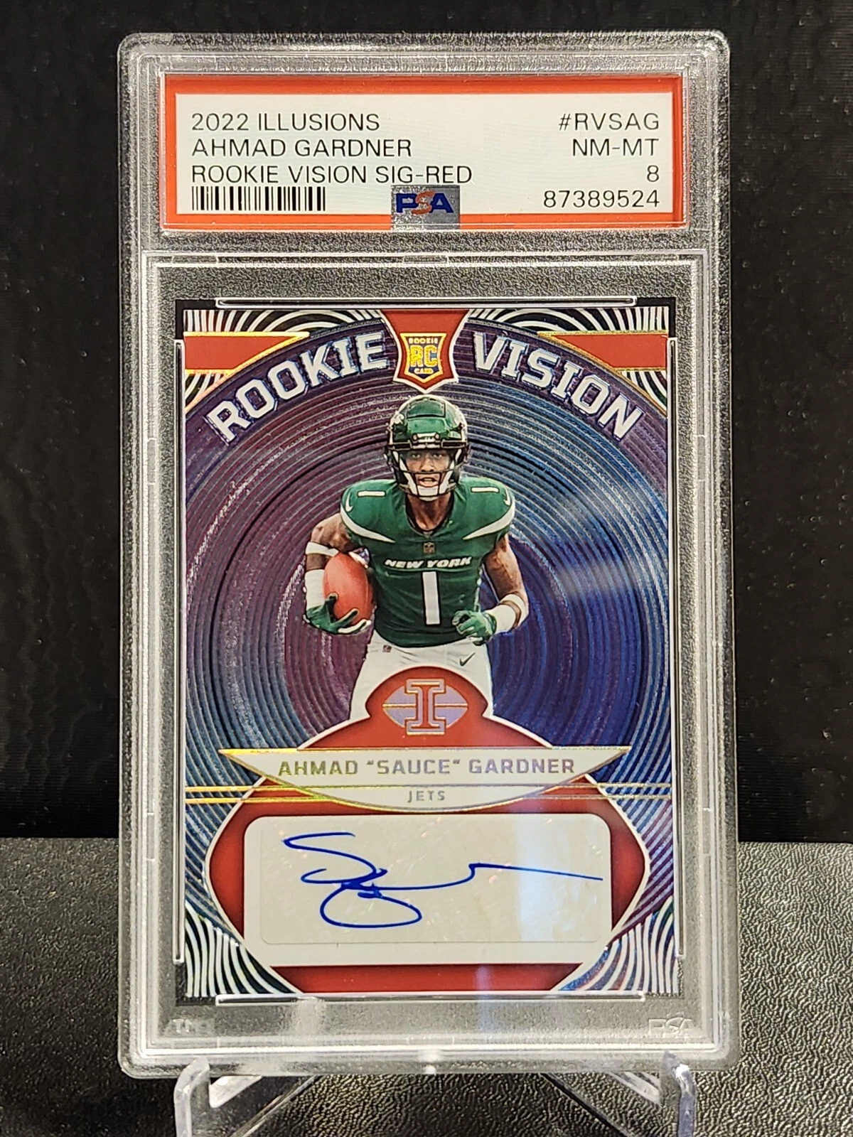 Sauce Gardner Panini Illusions Rookie Vision Signatures #RVSAG Red