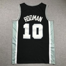 2 Colors Mens Dennis Throwback 10 Rodman Basketball Jersey Spurs Legend
