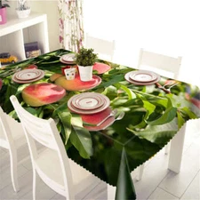 Fresh Peach 3D Tablecloth Table cover Cloth Rectangle Wedding Party Banquet