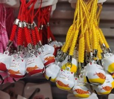 New 60 pcs cartoon cat mix Jingle Bells Lanyard DIY Making Accessories keychians