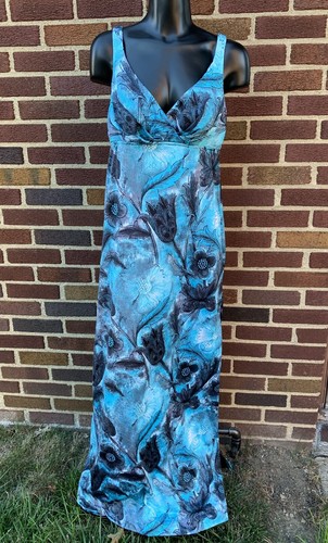 Ladies Vintage Turquoise Floral Catalina Sundress