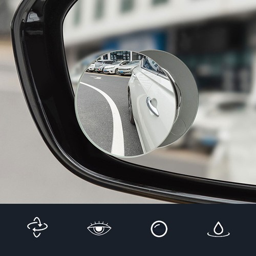 2Pcs Suction Cup Car Rear Mirror Blind Spot Convex 360° Wide Angle Mirror Parts - Bild 7 von 13
