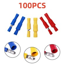 100PCS Insulated Bullet Crimp Wire Male/Female Connectors Splice Terminals Kit