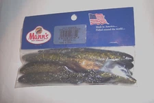Manns 4.5" Vintage Golden Shiner Swimming Minnow Bait Fishing Jelly Worm 10 Pk