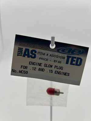 TEAM ASSOCIATED ENGINE GLOW PLUG FOR .12 AND .15 ENGINES - No. MC59 - NOS - NIP