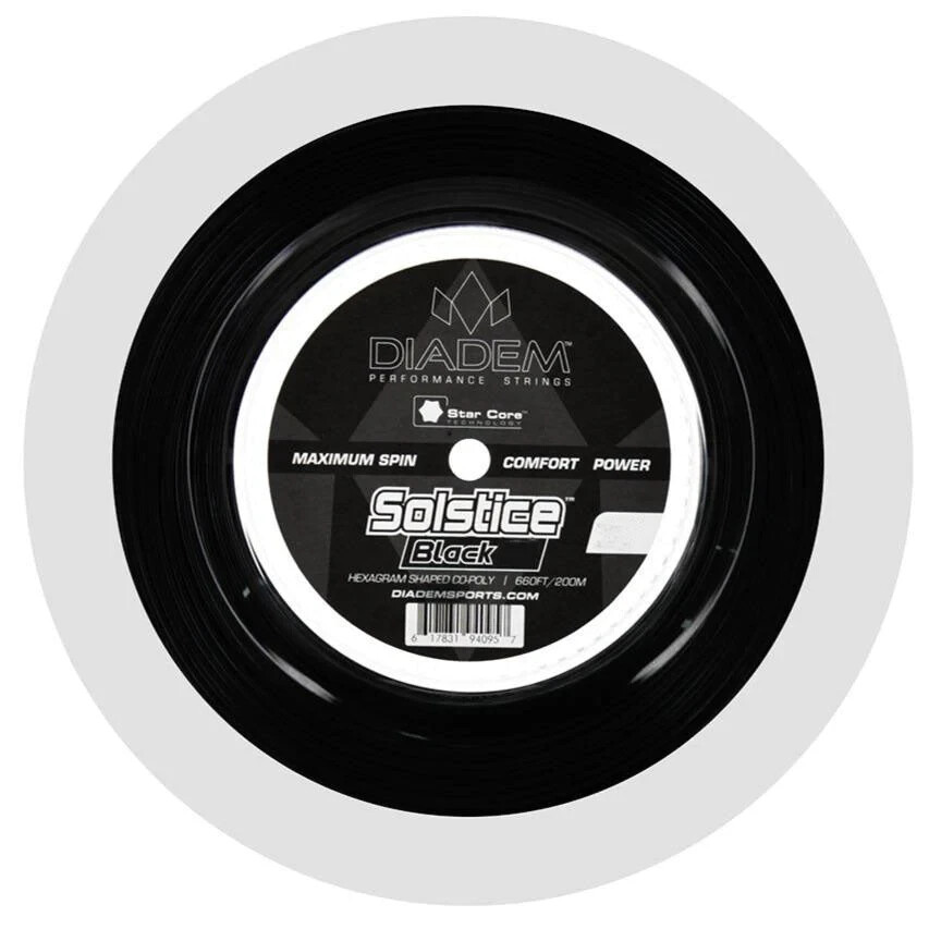 Diadem Solstice Black 18 Gauge 1.15mm 660' 200m Tennis