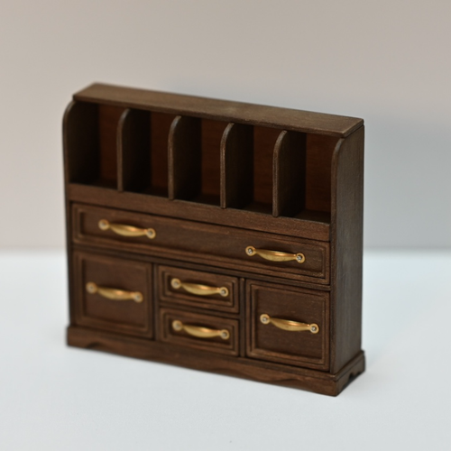 Furniture Vintage Chest of Drawers 1:6 Scale Dollhouse Miniatures Unfinished - Picture 6 of 11
