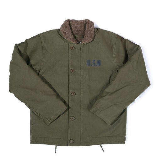 Herren Retro USN Navy N-1 Deck Jacke Winter Militär Fleece Fliegerjacken Mäntel - Bild 32 von 41