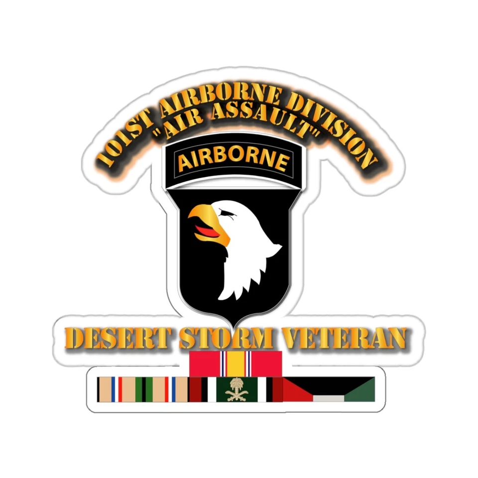 Kiss-Cut Stickers - 101st Airborne Division - Desert Storm Veteran