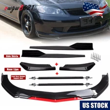 For 2003-2004 Honda Civic Front Bumper Spoiler Body Kit / Side Skirt /Rear Lip