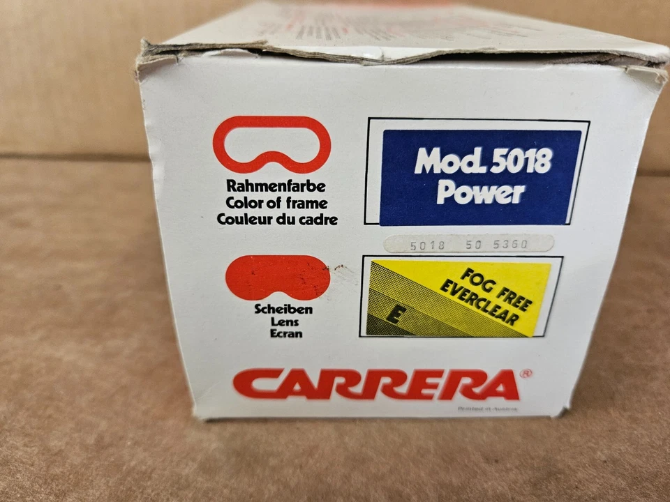 Gafas de esquí Carrera vintage años 80 Austria Mod 5018 Power snowboard azul Foto 3 de 4