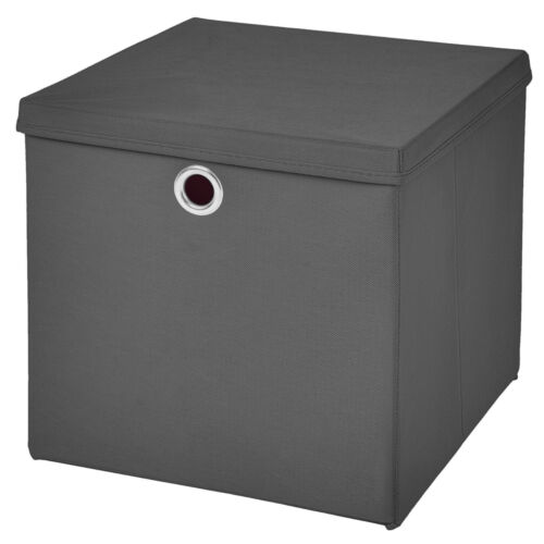 Stoffbox Boxen Aufbewahrungsbox mit Deckel Truhe faltbar 28x28 cm Faltbox Stoff - Bild 26 von 77