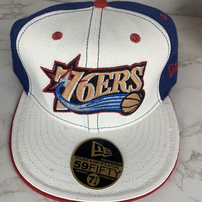 Deadstock Y2K Philadelphia 76ers VTG New Era Allen Iverson #3 59FIFTY Hat 7 3/4