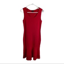 Ann Taylor Women's Red Knitted Scoop Neck Dress Size XXS Petite
