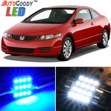 8 x Premium Blue LED Lights Interior Package Kit for Honda Civic 2006-2012 +Tool