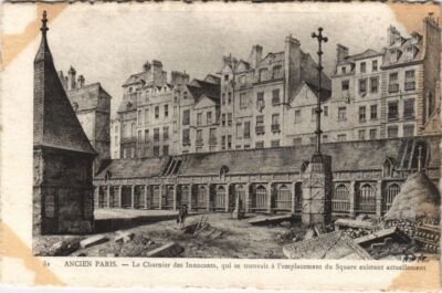 Alte Postkarte PARIS Charnier des Innocents (283155)