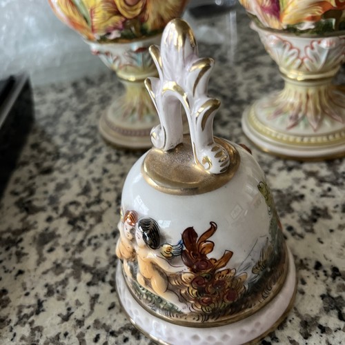 Vintage Capodimonte Porzellan Glocke Cherubs Italien - Bild 7 von 7