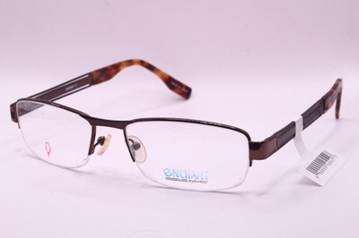 NEW ENCHANT EE09932 BROWN AUTHENTIC DESIGNER FRAMES EYEGLASSES 54-16
