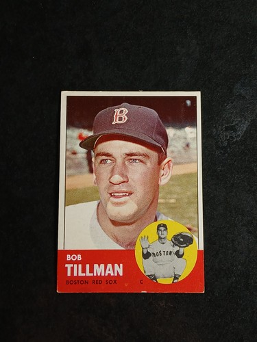 Vtg 1963 Topps #384 Bob Tillman Boston Red Sox Baseball Card EX
