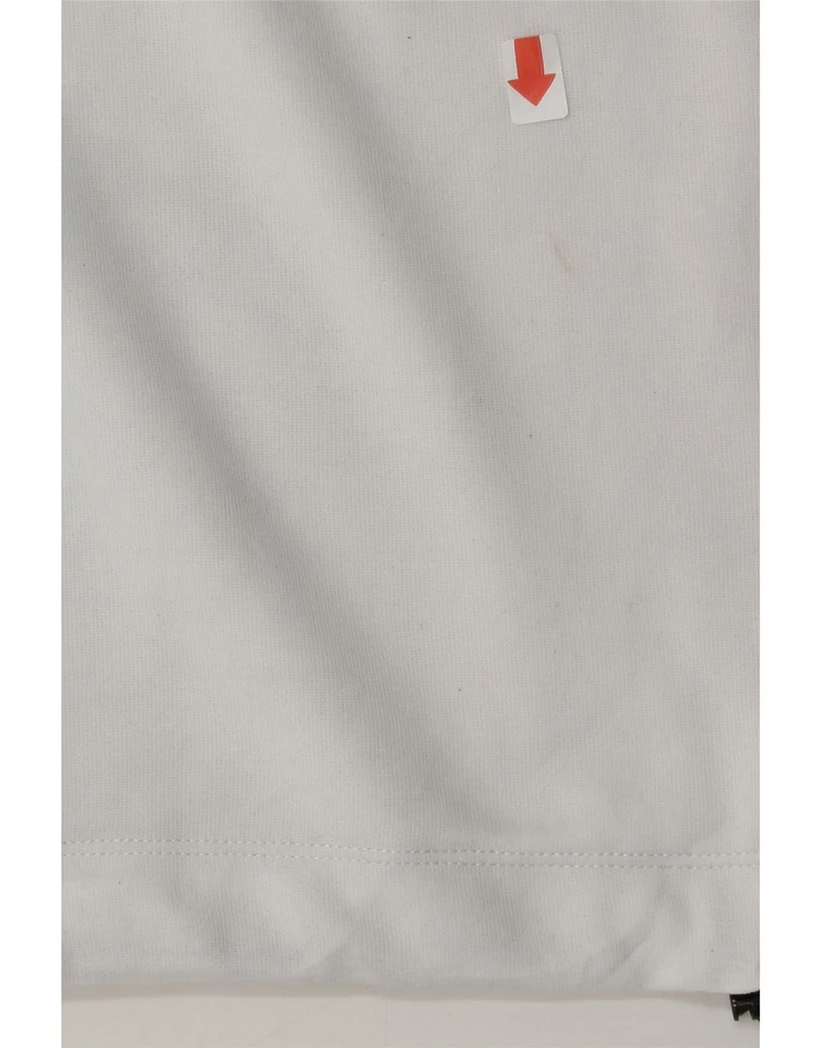 DKNY Hombres Gráfico Cremallera Cuello Pullover Chándal Top Grande Blanco Bloque de Color ZB09 Foto 3 de 4