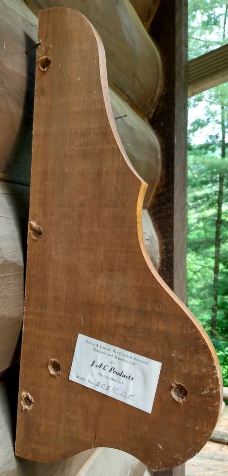 Vintage Primitive Pine Wooden Spoon Rack Corner Wall Mounted Mug Shelf Wood - Image 4 of 4