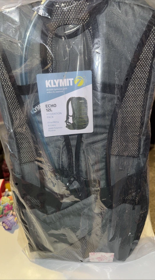 Bolsa de hidratación Klymit Echo 12L gris/verde, regular, 12ECUC12B Foto 2 de 3