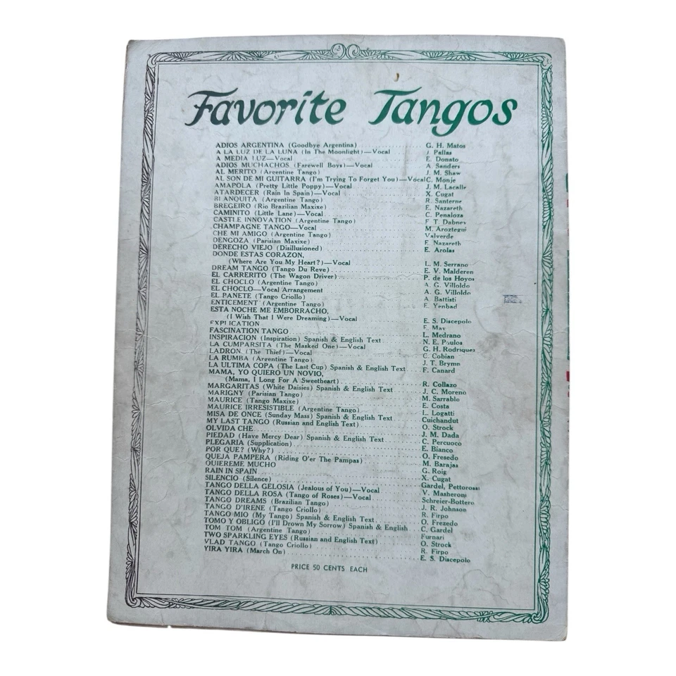 Partituras Allá En El Rancho Grande My Ranch Años 30 Canción de Vaquero Mexicano Uranga Foto 4 de 4