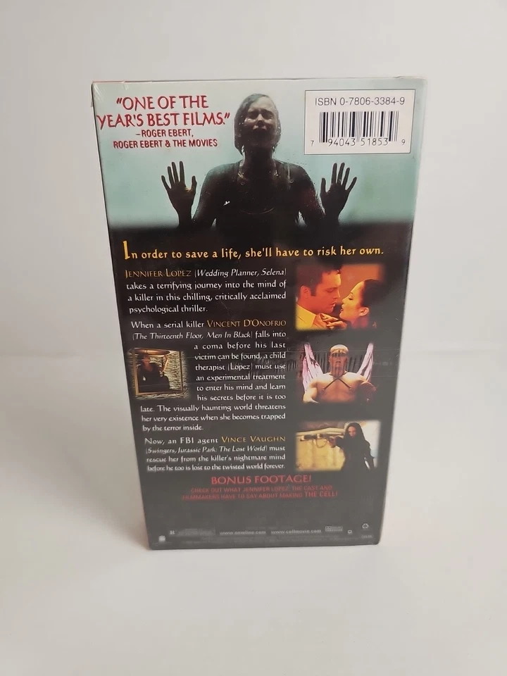 The Cell (VHS, 2000) NEW FACTORY SEALED Watermarks! Jennifer Lopez! Foto 2 de 4