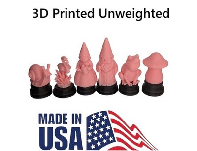 Chess set 3d Printed 16 piece Gnome & Friends Chess Pieces