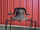 Antique Cast Iron Farm Bell 🔔 School Dinner 10.5”