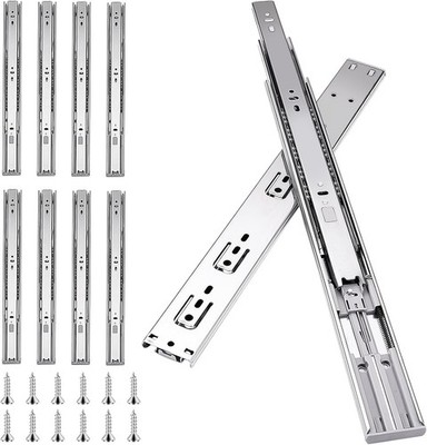 10 inch Drawer Slides 4 Pairs (8pcs) Soft Self Close Full Extension Ball Bearing