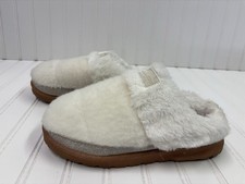 Juicy Couture White Faux Fur Clogs Kaira Slide On Women s Large 8/9