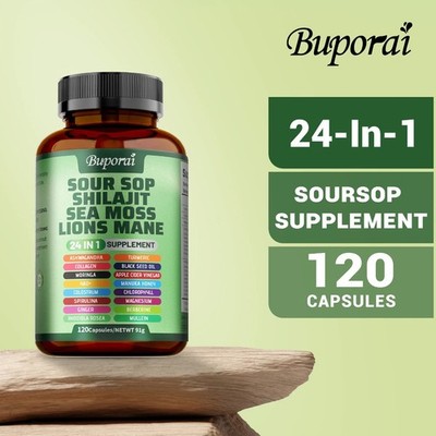Soursop 120 Capsules   24-in-1  for Skin, Joint & Bone Health