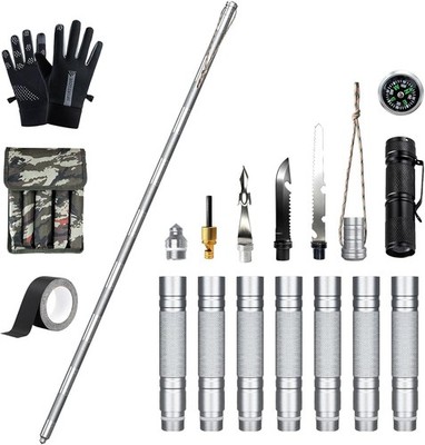 Trekking Pole Multitool 15 in 1 Survival Spear Knife