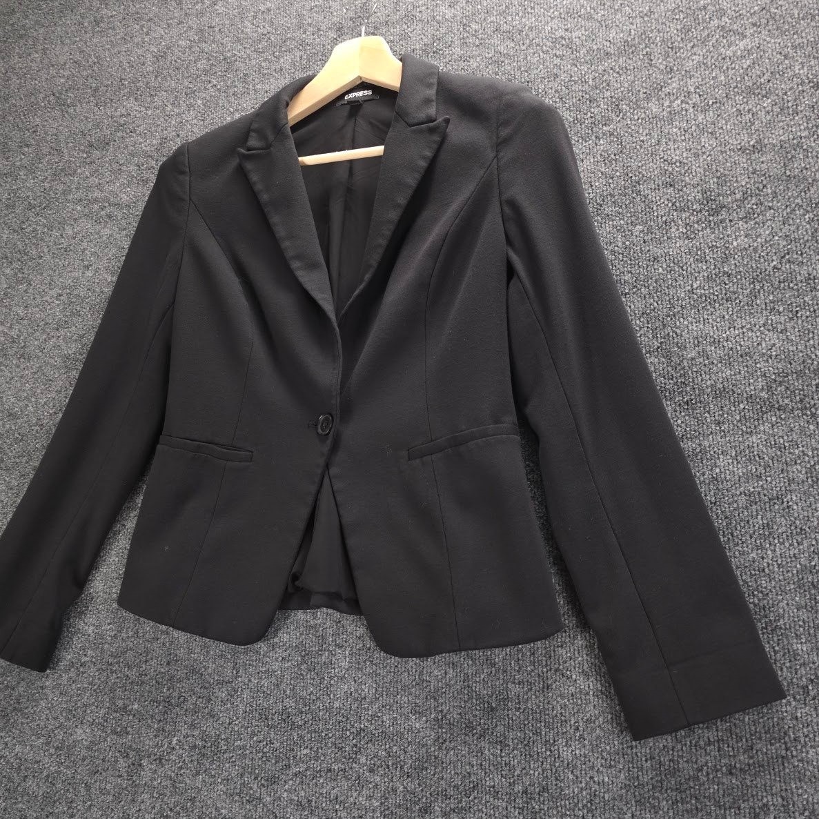 Express Black One Button Stretch Blazer Jacket Wo… - image 10