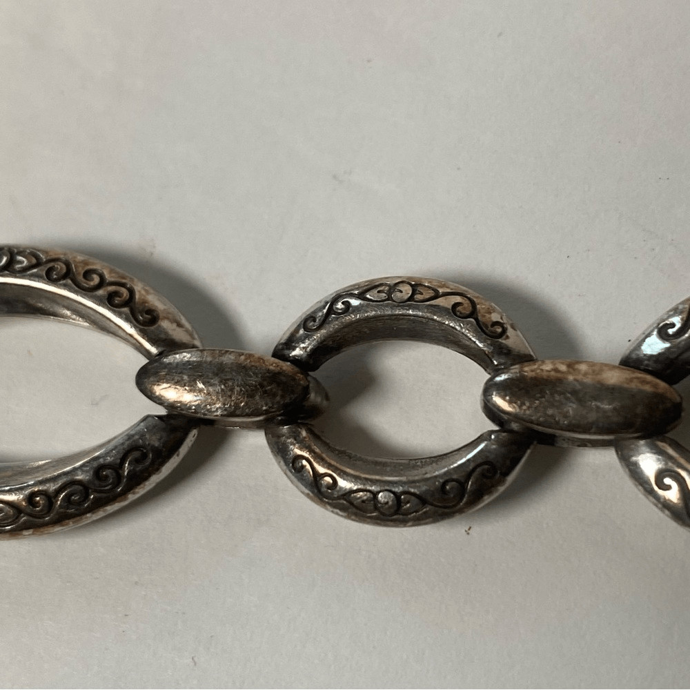 Brighton Silver Tone Oval Link Toggle Bracelet - image 3