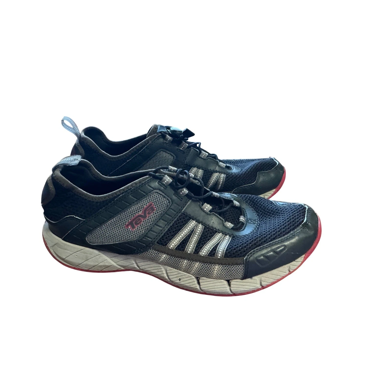 Teva Sphere Trail Running Shoes Mens Size 11 Black Grey Good Condition Bungee