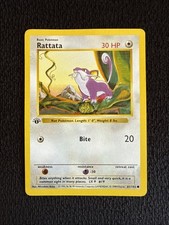 Pokemon Rattata 61/102 1st Edition Shadowless Base Set Card