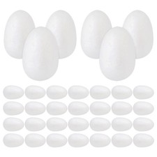 50 Pcs Small Polystyrene Eggs Oval Shaped Balls Easter Decorating Ideas Child