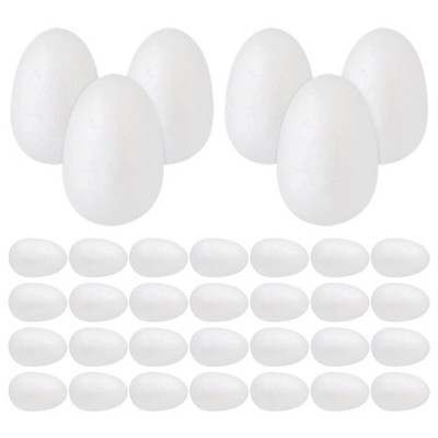 50 Pcs Small Polystyrene Eggs Oval Shaped Balls Easter Decorating Ideas Child