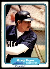 Greg Pryor 1982 Fleer #356 Chicago White Sox MLB READ FREE SHIPPING AutographDen