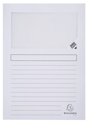 Exacompta 8x Pack 50 Fenstermappen, A4, 160g, plastikfrei, sortiert, 50000E