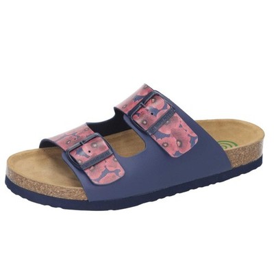 Dr. Brinkmann 700098-04 Pantolette Sandale Mohnblumen Lederfussbett Gr.36-44
