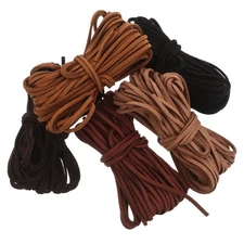 5 Rolls Necklace Making Rope Flat Suede Cord DIY Jewelry Supplies